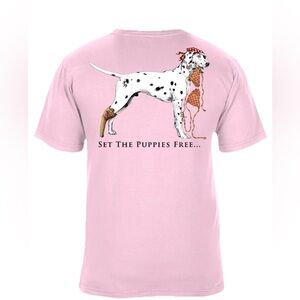 New Sea Dog T-Shirt M 100% Cotton “ Set The Puppies Free “ Made In America